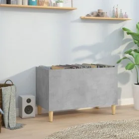 Plywood gray concrete record cabinet 74.5x38x48 cm by vidaXL, CD and DVD storage - Ref: Foro24-831961, Price: 32,89 €, Discou...