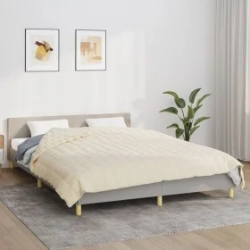 Manta con peso tela color crema claro 220x230 cm 11 kg de vidaXL, Mantas - Ref: Foro24-3154879, Precio: 105,81 €, Descuento: %