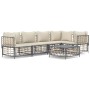 Gartenmöbel-Set 6-teilig anthrazitfarbene Kissen PE-Rattan von vidaXL, Outdoor-Sofas - Ref: Foro24-3186752, Preis: 493,10 €, ...