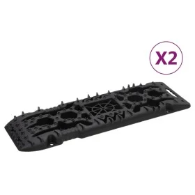 Tractor traction boards 2 units black nylon 107x31x7 cm by vidaXL, Emergency kits and tools - Ref: Foro24-210771, Price: 94,6...