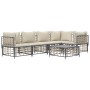 Gartenmöbel-Set 6-teilig anthrazitfarbene Kissen PE-Rattan von vidaXL, Outdoor-Sofas - Ref: Foro24-3186752, Preis: 493,10 €, ...