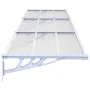 Canopy door in gray and transparent polycarbonate 358.5x90cm by vidaXL, Awnings - Ref: Foro24-153695, Price: 105,34 €, Discou...