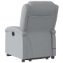 Sillón de masaje eléctrico reclinable elevable tela gris claro