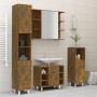 Armario de baño madera contrachapada roble ahumado 30x30x179 cm de vidaXL, Muebles de baño - Ref: Foro24-825831, Precio: 80,21 €