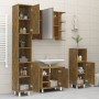 Armario de baño madera contrachapada roble ahumado 30x30x179 cm de vidaXL, Muebles de baño - Ref: Foro24-825831, Precio: 80,21 €