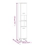 Armario de baño madera contrachapada roble ahumado 30x30x179 cm de vidaXL, Muebles de baño - Ref: Foro24-825831, Precio: 80,21 €