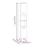Badezimmerschrank aus geräuchertem Eichensperrholz, 30 x 30 x 179 cm von vidaXL, Badezimmermöbel - Ref: Foro24-825831, Preis:...