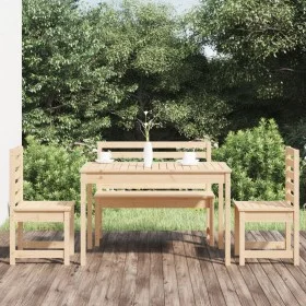 Garten-Essgruppe 4-teilig aus massivem Kiefernholz von vidaXL, Gartensets - Ref: Foro24-3154695, Preis: 251,76 €, Rabatt: %