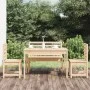 Garten-Essgruppe 4-teilig aus massivem Kiefernholz von vidaXL, Gartensets - Ref: Foro24-3154695, Preis: 255,19 €, Rabatt: %