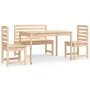 Garten-Essgruppe 4-teilig aus massivem Kiefernholz von vidaXL, Gartensets - Ref: Foro24-3154695, Preis: 255,19 €, Rabatt: %