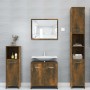 Badezimmerschrank Sperrholz geräucherte Eiche 30x30x95 cm von vidaXL, Badezimmermöbel - Ref: Foro24-825837, Preis: 32,91 €, R...