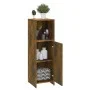 Badezimmerschrank Sperrholz geräucherte Eiche 30x30x95 cm von vidaXL, Badezimmermöbel - Ref: Foro24-825837, Preis: 32,26 €, R...