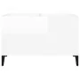 Mueble discos madera contrachapada blanco brillo 74,5x38x48 cm de vidaXL, Almacenamiento para CD y DVD - Ref: Foro24-831967, ...