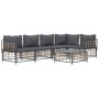Garden furniture set 6 pieces anthracite cushions PE rattan by vidaXL, Outdoor sofas - Ref: Foro24-3186753, Price: 494,19 €, ...
