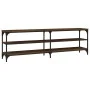 Mueble de TV madera contrachapada roble marrón 160x30x50 cm de vidaXL, Muebles TV - Ref: Foro24-826753, Precio: 69,28 €, Desc...
