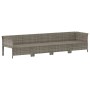 4-piece garden furniture set with gray synthetic rattan cushions by vidaXL, Garden sets - Ref: Foro24-362689, Price: 270,62 €...