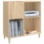 Scheibenschrank aus Sonoma-Eichensperrholz, 84,5 x 38 x 89 cm von vidaXL, CD- und DVD-Speicher - Ref: Foro24-831992, Preis: 7...