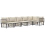 Gartenmöbel-Set 6 Stück Kissen Anthrazit PE-Rattan von vidaXL, Outdoor-Sofas - Ref: Foro24-3186754, Preis: 515,64 €, Rabatt: %