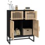 Schwarzes Sperrholz-Sideboard 60x30x75 cm von vidaXL, Schließfächer und Lagerschränke - Ref: Foro24-352116, Preis: 127,88 €, ...