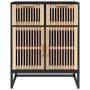 Schwarzes Sperrholz-Sideboard 60x30x75 cm von vidaXL, Schließfächer und Lagerschränke - Ref: Foro24-352116, Preis: 127,88 €, ...