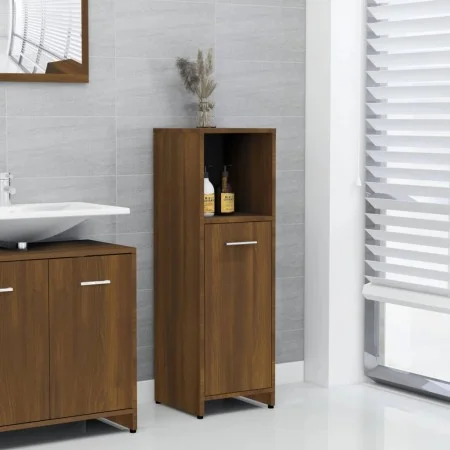 Badezimmerschrank aus braunem Eichensperrholz, 30 x 30 x 95 cm von vidaXL, Badezimmermöbel - Ref: Foro24-825839, Preis: 39,91...