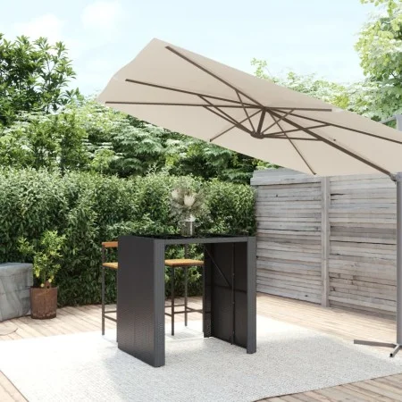 High bar table PE rattan and black glass surface 105x80x110 cm by vidaXL, Garden tables - Ref: Foro24-362594, Price: 208,25 €...