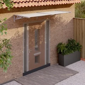 Vordach aus grauem und transparentem Polycarbonat für Tür 239x90 cm. von vidaXL, Markisen - Ref: Foro24-153693, Preis: 80,53 ...