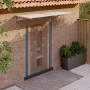 Marquesina puerta policarbonato gris y transparente 239x90 cm by vidaXL, Awnings - Ref: Foro24-153693, Price: 81,52 €, Discou...