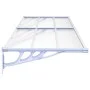 Marquesina puerta policarbonato gris y transparente 239x90 cm by vidaXL, Awnings - Ref: Foro24-153693, Price: 81,52 €, Discou...