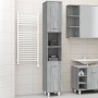 Badezimmerschrank aus grauem Sonoma-Sperrholz, 30 x 30 x 179 cm von vidaXL, Badezimmermöbel - Ref: Foro24-825832, Preis: 90,2...
