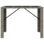 Hoher Stehtisch mit grauer PE-Rattan-Glasoberfläche 145x80x110 cm von vidaXL, Gartentische - Ref: Foro24-362598, Preis: 255,1...