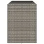 Mesa alta bar con superficie vidrio ratán PE gris 145x80x110 cm de vidaXL, Mesas de jardín - Ref: Foro24-362598, Precio: 250,...