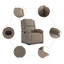 Sillón reclinable elevable cuero artificial color capuchino