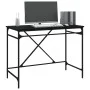 Escritorio de hierro y madera contrachapada negro 100x50x75 cm de vidaXL, Escritorios - Ref: Foro24-826719, Precio: 95,59 €, ...