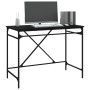 Schreibtisch aus schwarzem Eisen und Sperrholz, 100 x 50 x 75 cm von vidaXL, Schreibtische - Ref: Foro24-826719, Preis: 60,48...