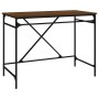 Eisenschreibtisch aus braunem Eichensperrholz, 100 x 50 x 75 cm von vidaXL, Schreibtische - Ref: Foro24-826723, Preis: 92,96 ...