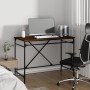 Eisenschreibtisch aus braunem Eichensperrholz, 100 x 50 x 75 cm von vidaXL, Schreibtische - Ref: Foro24-826723, Preis: 92,96 ...