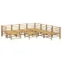 Garden furniture set 9 pieces bamboo and light gray cushions by vidaXL, Garden sets - Ref: Foro24-3155100, Price: 900,46 €, D...
