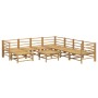 Gartenmöbel-Set 9-teilig aus Bambus und hellgrauen Kissen von vidaXL, Gartensets - Ref: Foro24-3155100, Preis: 914,66 €, Raba...