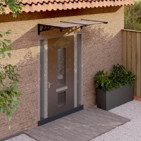 Black polycarbonate door canopy 152.5x90 cm by vidaXL, Awnings - Ref: Foro24-153698, Price: 63,75 €, Discount: %