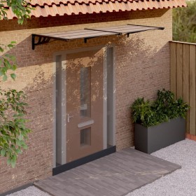 Marquesina de puerta policarbonato negro 239x90 cm de vidaXL, Toldos - Ref: Foro24-153700, Precio: 81,15 €, Descuento: %