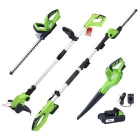 Set de herramientas eléctricas de jardín sin cable 4 piezas