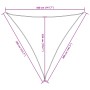Toldo de vela triangular tela Oxford blanco 3,6x3,6x3,6 m