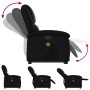 Sillón de masaje elevable eléctrico cuero sintético negro