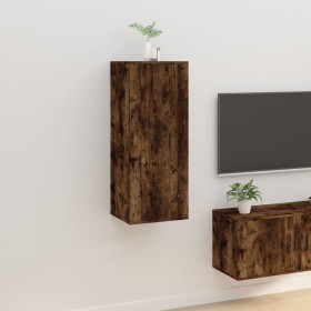 Mueble para TV de pared roble ahumado 40x34,5x100 cm