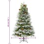 Christmas tree with LED and pine cones green PVC and PE 195 cm by vidaXL, Christmas trees - Ref: Foro24-344297, Price: 172,17...