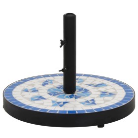 Runder Sonnenschirmständer in Blau und Weiß, 12 kg. von vidaXL, Schirmständer - Ref: Foro24-362221, Preis: 76,39 €, Rabatt: %