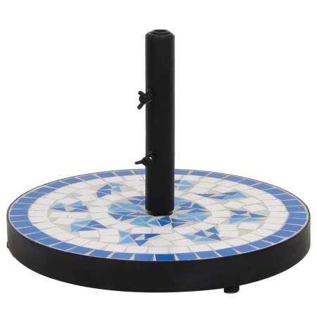 Runder Sonnenschirmständer in Blau und Weiß, 12 kg. von vidaXL, Schirmständer - Ref: Foro24-362221, Preis: 76,39 €, Rabatt: %