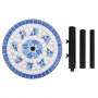 Base de sombrilla redonda azul y blanco 12 kg de vidaXL, Bases para sombrillas - Ref: Foro24-362221, Precio: 75,95 €, Descuen...