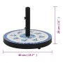 Runder Sonnenschirmständer in Blau und Weiß, 12 kg. von vidaXL, Schirmständer - Ref: Foro24-362221, Preis: 73,39 €, Rabatt: %